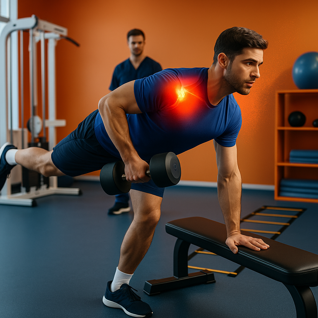 Illustration d'une épaule stabilisée après chirurgie